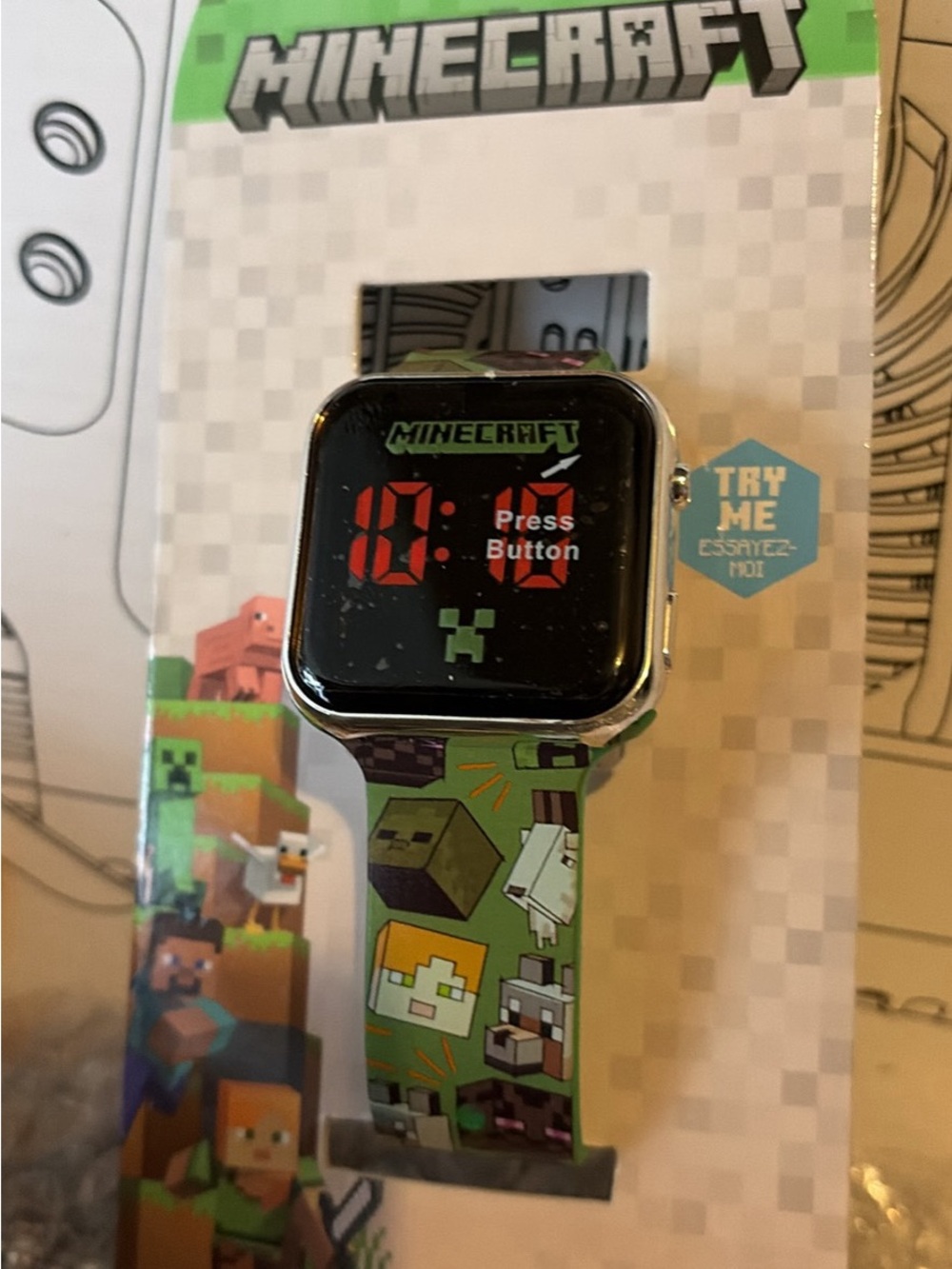 Kids Minecraft Digital Watch - Green